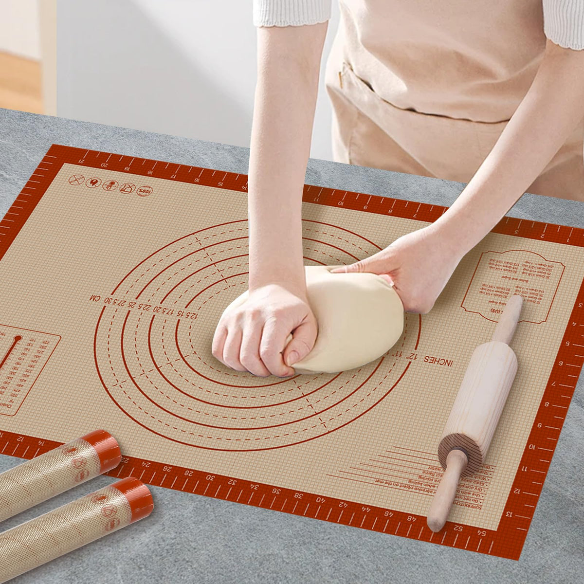 24" x 16" Silicone Baking Mat with Measurement Guides