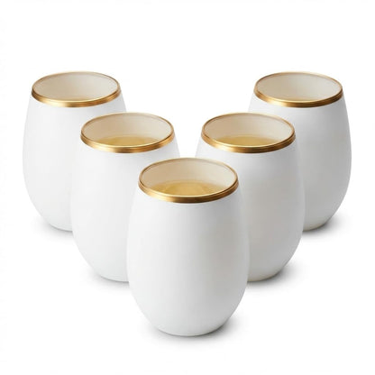 40 Pack Disposable Plastic Wine Glasses 12 oz Diamond Stemless Clear Cups