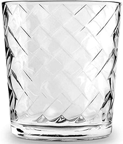 Circleware Chevron Huge 12-Piece Glassware Set of Highball Tumbler Drinking Glasses and Whiskey Cups for Water, Beer, Juice, Ice Tea Beverages, 6-15.75 oz & 6-12.5 oz, Clear