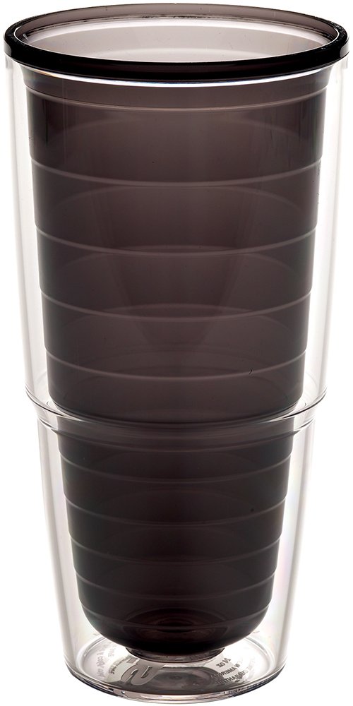 Tervis Clear & Colorful Tabletop Made in USA Double Walled Insulated Tumbler Travel Cup Keeps Drinks Cold & Hot, 16oz - 4pk, Clear