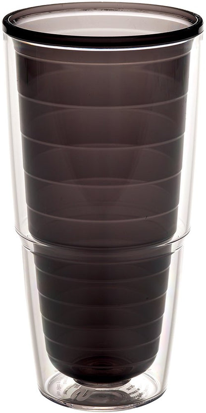 Tervis Clear & Colorful Tabletop Made in USA Double Walled Insulated Tumbler Travel Cup Keeps Drinks Cold & Hot, 16oz - 4pk, Clear