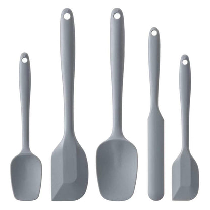 Silicone Spatula Set,5 Piece Food Grade Rubber Spatulas,Multicolor