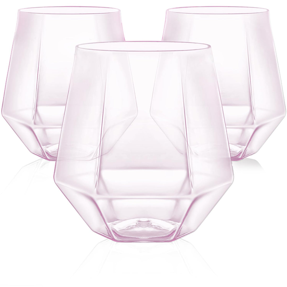 40 Pack Plastic Wine Glasses, 12 Oz Disposable Cocktail Whiskey Glasses