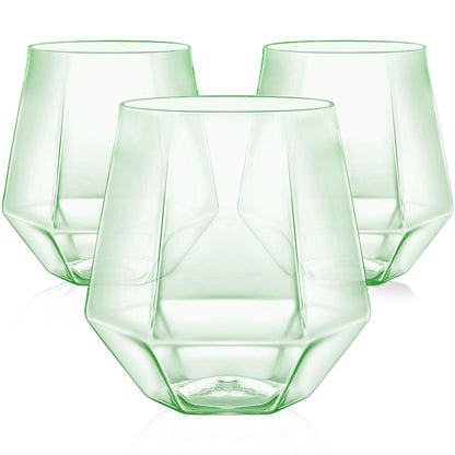 40 Pack Plastic Wine Glasses, 12 Oz Disposable Cocktail Whiskey Glasses