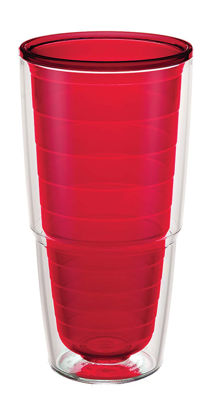 Tervis Clear & Colorful Tabletop Made in USA Double Walled Insulated Tumbler Travel Cup Keeps Drinks Cold & Hot, 16oz - 4pk, Clear