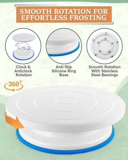 RFAQK 90PCs Cake Decorating Kit with Video Course for Beginner by Pro Baker