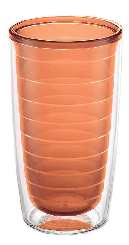 Tervis Clear & Colorful Tabletop Made in USA Double Walled Insulated Tumbler Travel Cup Keeps Drinks Cold & Hot, 16oz - 4pk, Clear