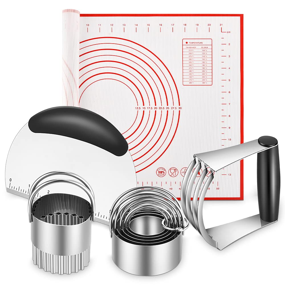 Pastry Cutter, Biscuit Cutter, Dough Scraper, Pastry Blender, Baking Mats