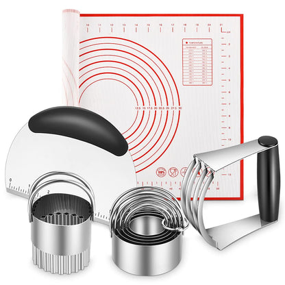 Pastry Cutter, Biscuit Cutter, Dough Scraper, Pastry Blender, Baking Mats