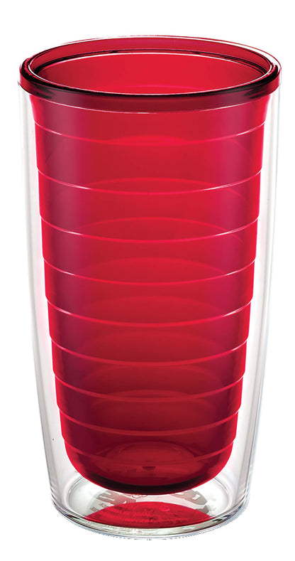 Tervis Clear & Colorful Tabletop Made in USA Double Walled Insulated Tumbler Travel Cup Keeps Drinks Cold & Hot, 16oz - 4pk, Clear
