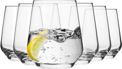 Krosno Water Glasses Set of 6, 13.5 oz, Splendour Collection