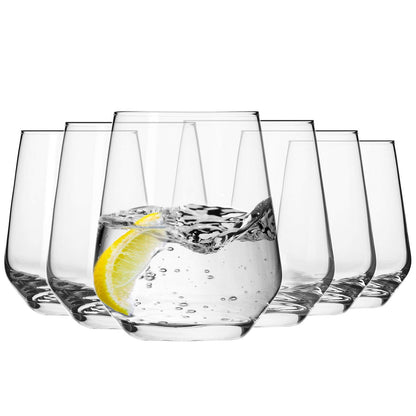Krosno Water Glasses Set of 6, 13.5 oz, Splendour Collection