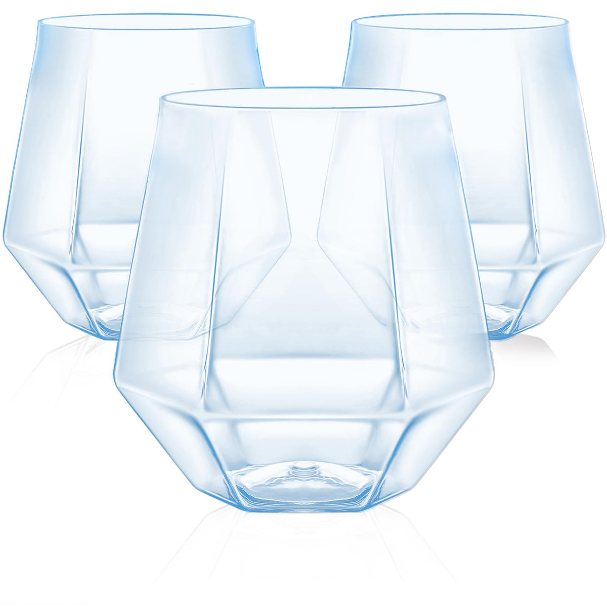 40 Pack Plastic Wine Glasses, 12 Oz Disposable Cocktail Whiskey Glasses