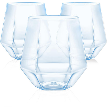 40 Pack Plastic Wine Glasses, 12 Oz Disposable Cocktail Whiskey Glasses