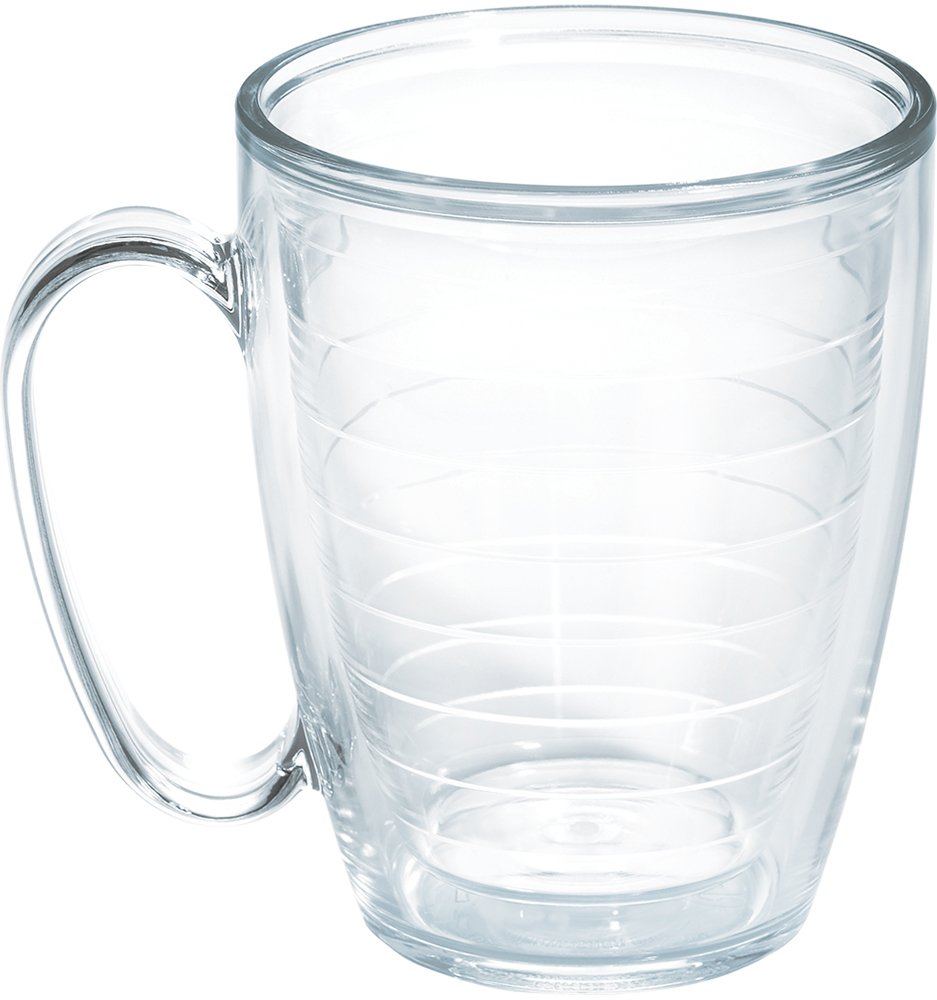 Tervis Clear & Colorful Tabletop Made in USA Double Walled Insulated Tumbler Travel Cup Keeps Drinks Cold & Hot, 16oz - 4pk, Clear