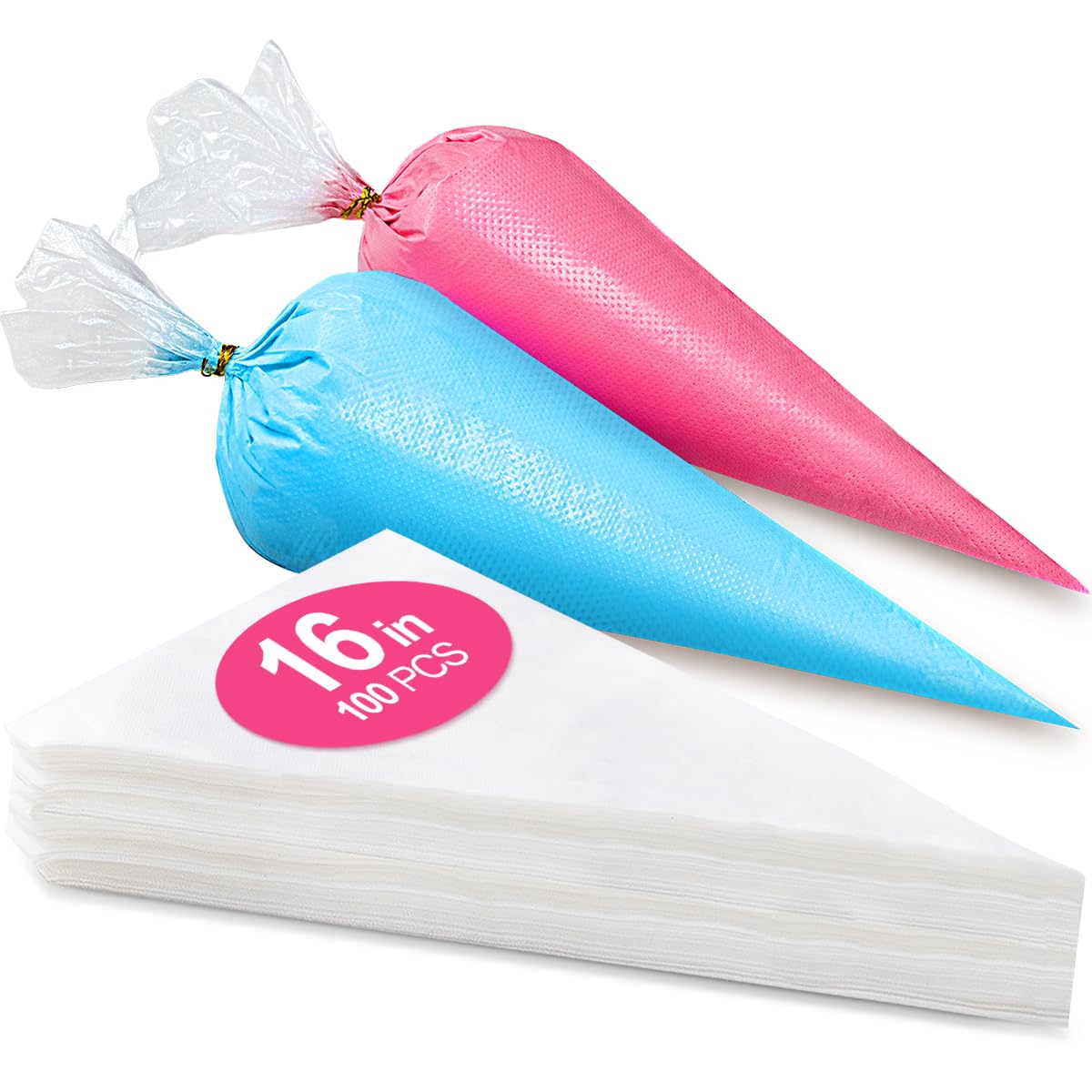 Piping Bags and Tips Set, 100Pcs 12 Inch Pastry Bags, Icing Bags Disposable