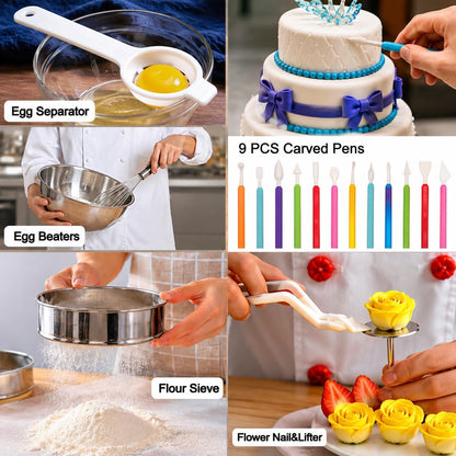567 PCS Cake Decorating Kits with Baking kit Tools for Beginners & Pros