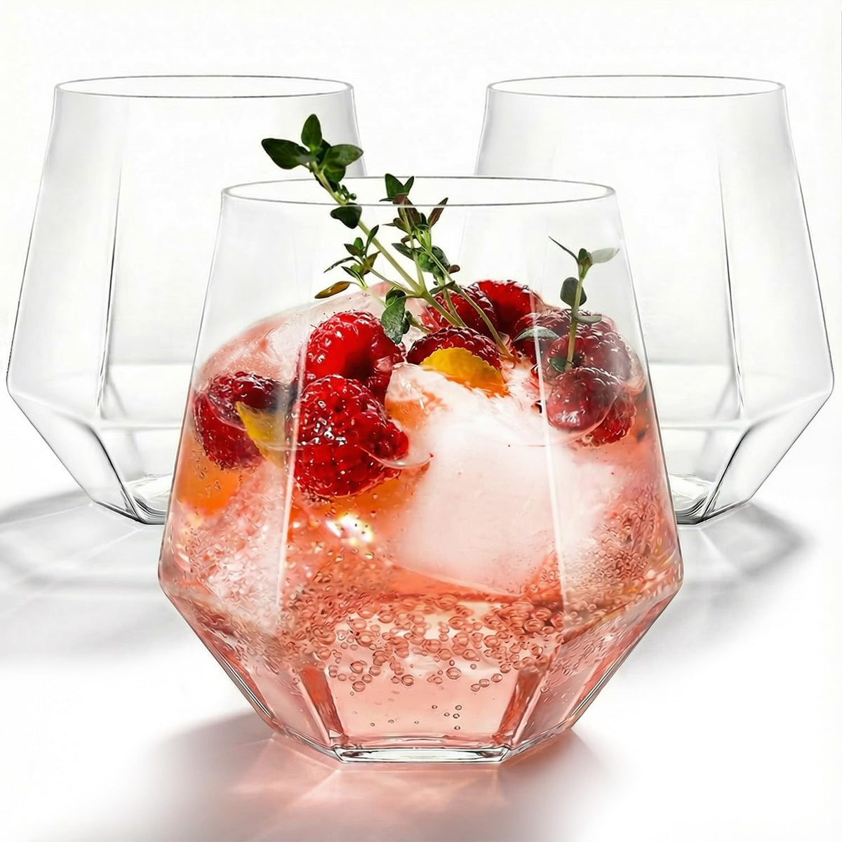 40 Pack Plastic Wine Glasses, 12 Oz Disposable Cocktail Whiskey Glasses