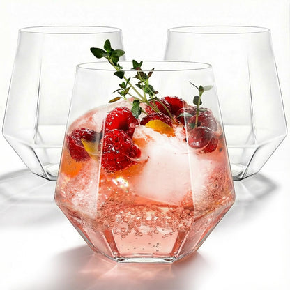 40 Pack Plastic Wine Glasses, 12 Oz Disposable Cocktail Whiskey Glasses