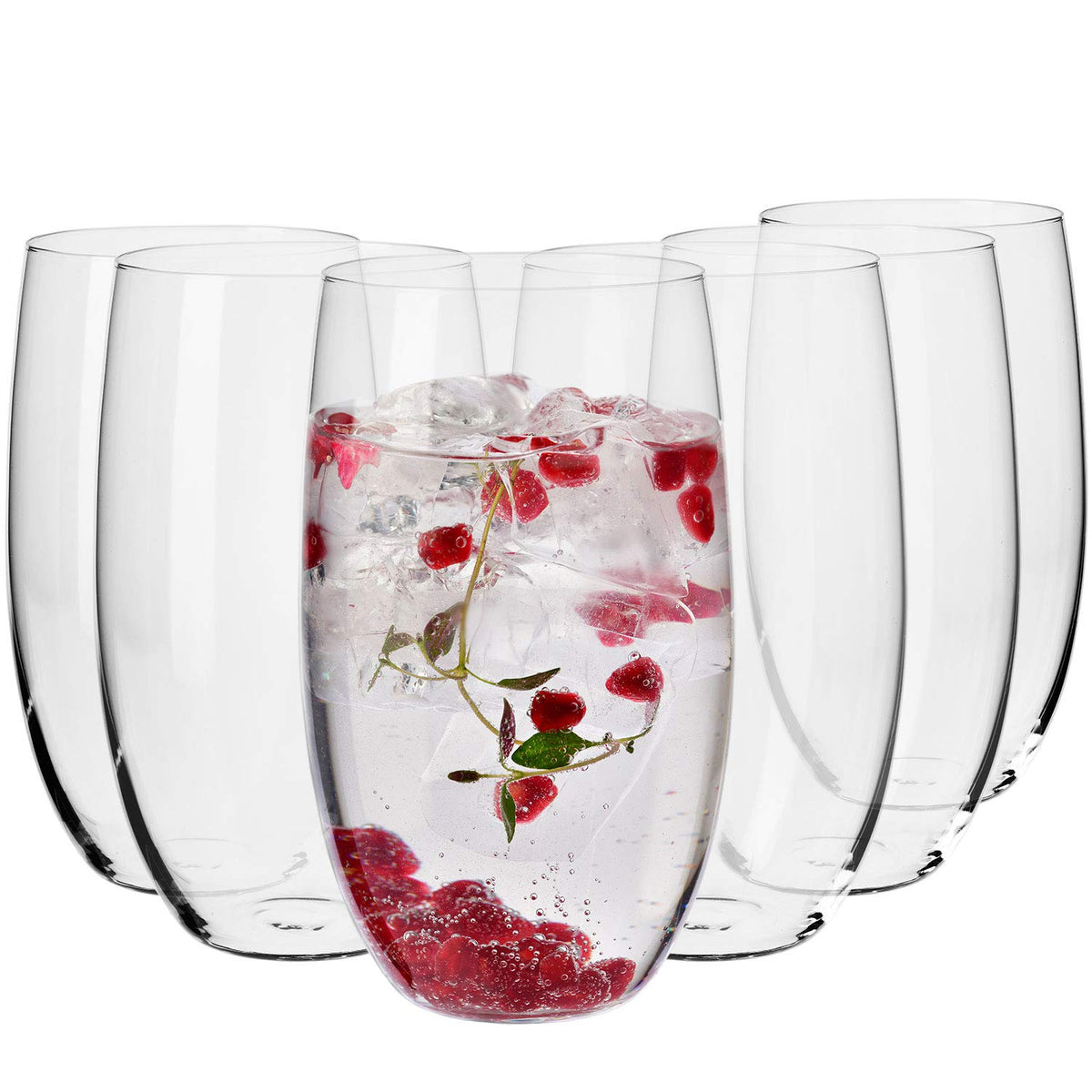 Krosno Water Glasses Set of 6, 11.8 oz, Blended Collection