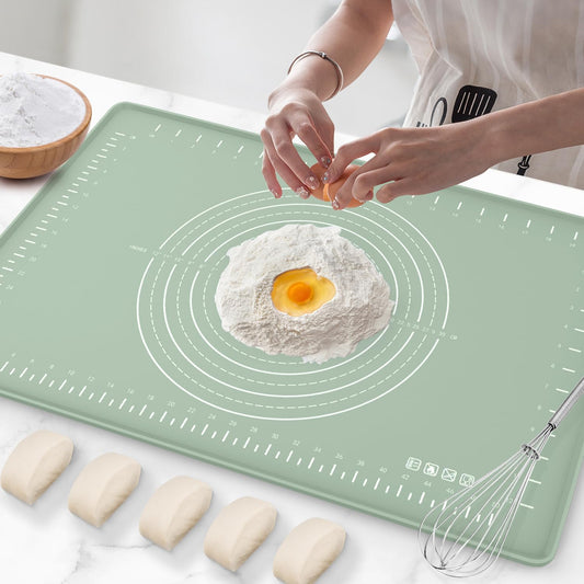 Silicone Baking Mat 28"x20", Extra Thick Dough Rolling Mat