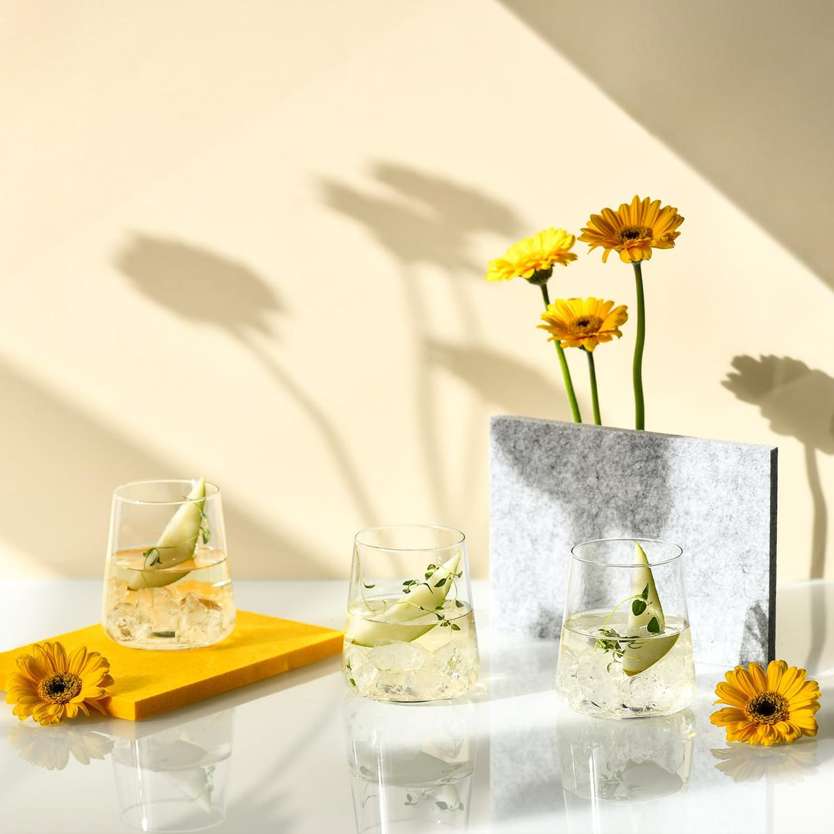 KROSNO Water Glasses Set of 6, 12.9 oz, Avant-Garde Collection