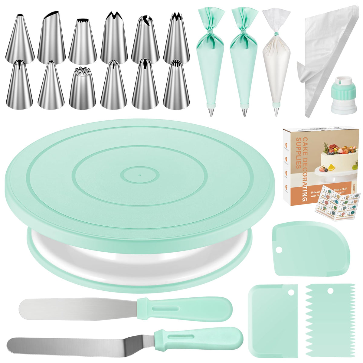 Kootek 158 Cake Decorating Kit Baking Supplies Tools for Beginners & Pros