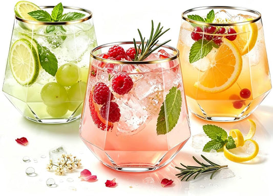 40 Pack Plastic Wine Glasses, 12 Oz Disposable Cocktail Whiskey Glasses