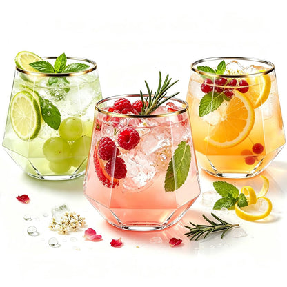 40 Pack Plastic Wine Glasses, 12 Oz Disposable Cocktail Whiskey Glasses