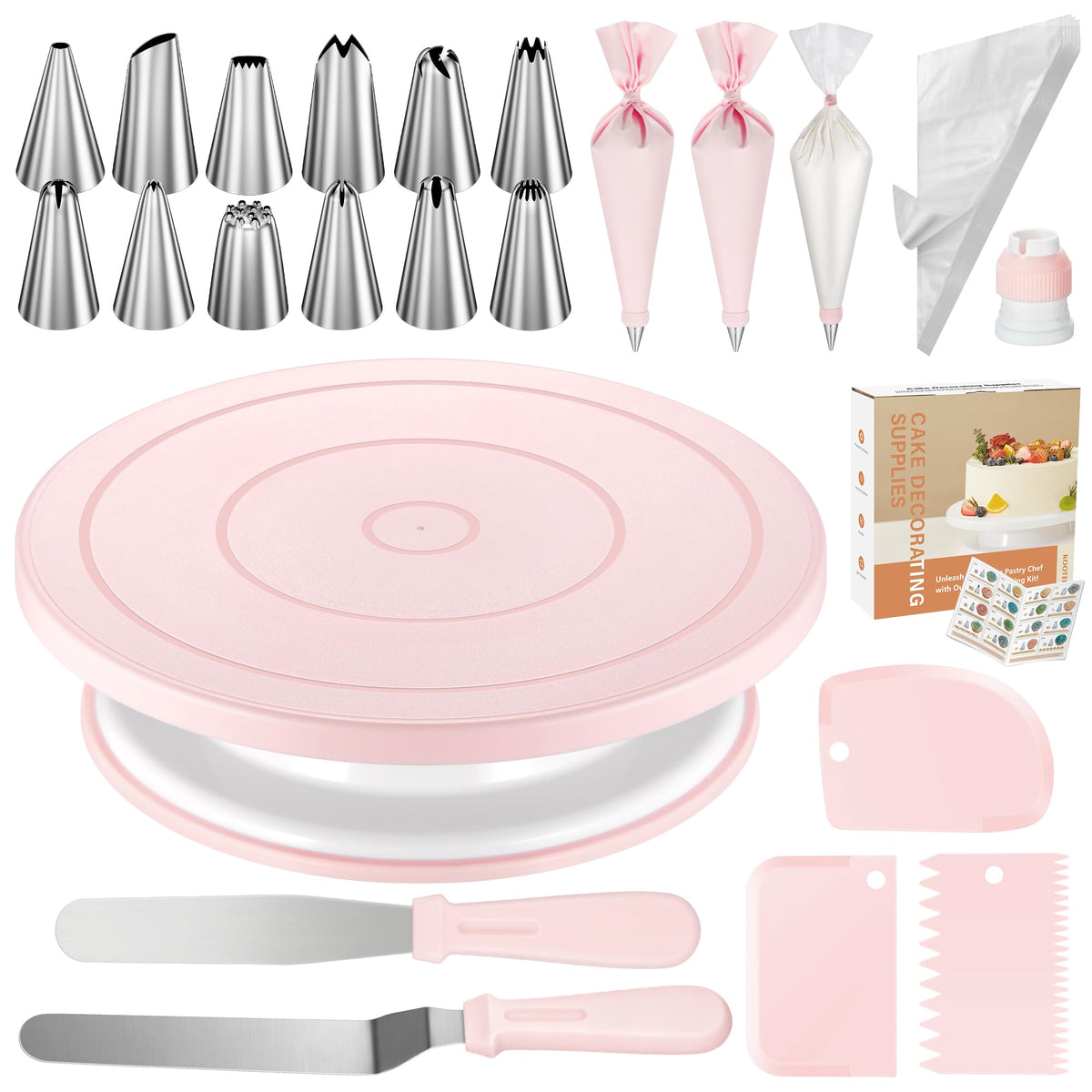 Kootek 158 Cake Decorating Kit Baking Supplies Tools for Beginners & Pros