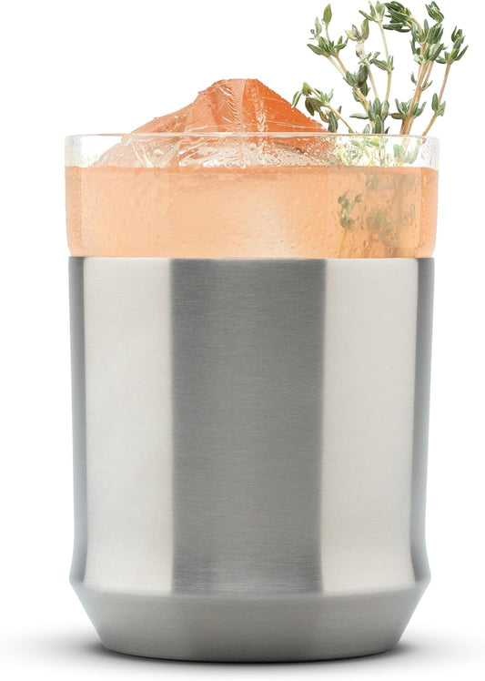 Elevated Craft Hybrid Rocks Glass, Stainless Steel, Vacuum Insulated, 12 oz