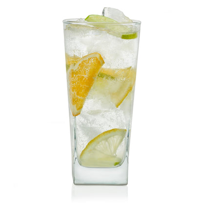 Libbey Heavy Base Drinking Glasses Set of 8, Weighted Clear Water Cups