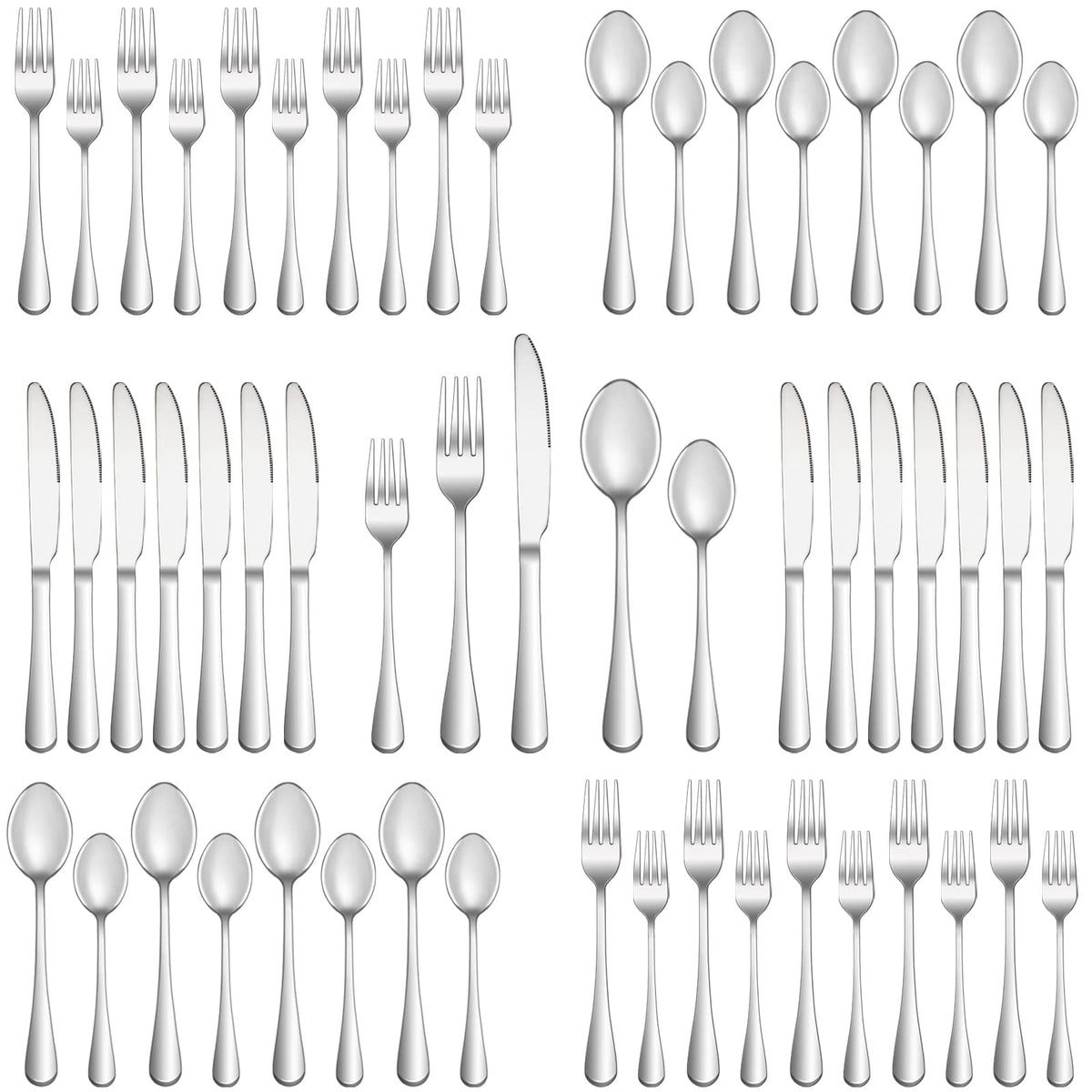 20 Piece Silverware Set Service for 4,Premium Stainless Steel Flatware Set,Mirror Polished Cutlery Utensil Set,Durable Home Kitchen Eating Tableware Set,Include Fork Knife Spoon Set,Dishwasher Safe