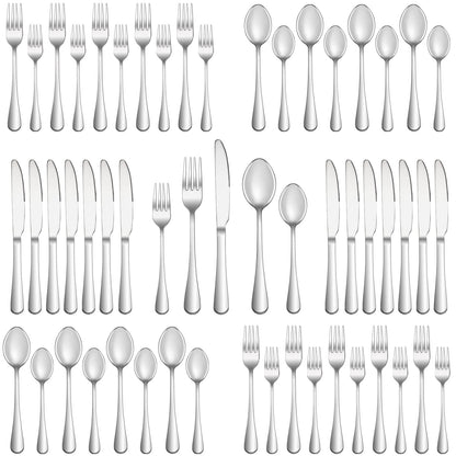 20 Piece Silverware Set Service for 4,Premium Stainless Steel Flatware Set,Mirror Polished Cutlery Utensil Set,Durable Home Kitchen Eating Tableware Set,Include Fork Knife Spoon Set,Dishwasher Safe