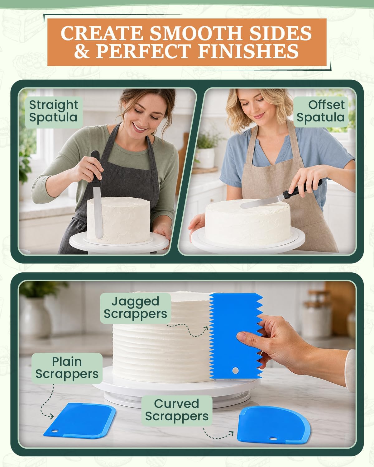 RFAQK 90PCs Cake Decorating Kit with Video Course for Beginner by Pro Baker