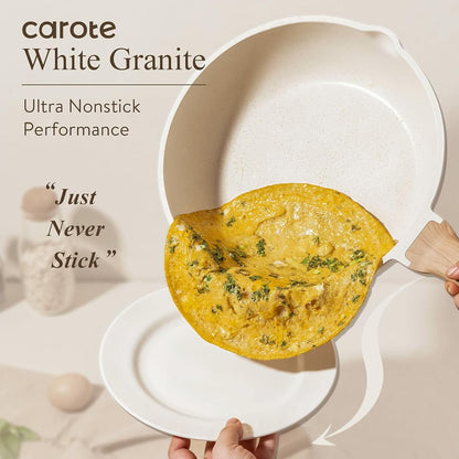 CAROTE 21pcs Pots and Pans Set, Nonstick Cookware Sets, with Egg Pan