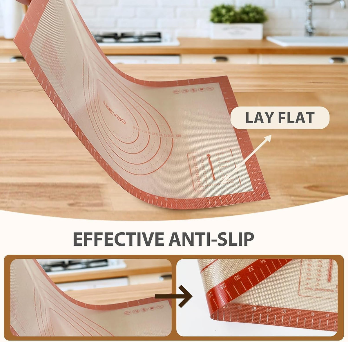 24" x 16" Silicone Baking Mat with Measurement Guides