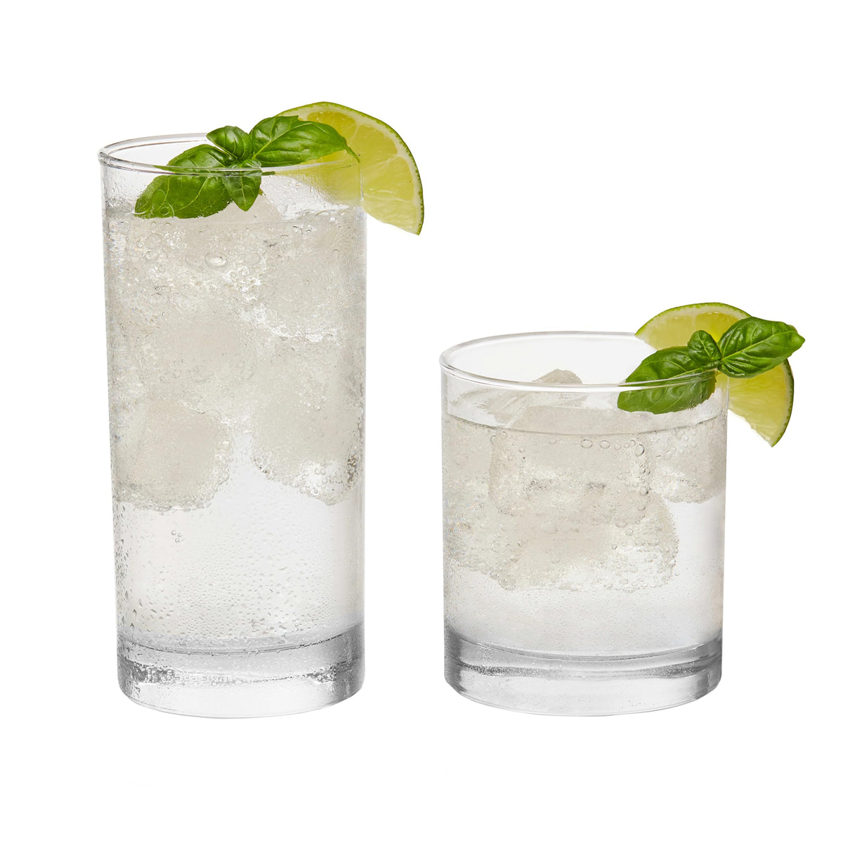 Libbey Province Tumbler & Rocks Drinking Glasses Set of 16, Tall Glass Cups