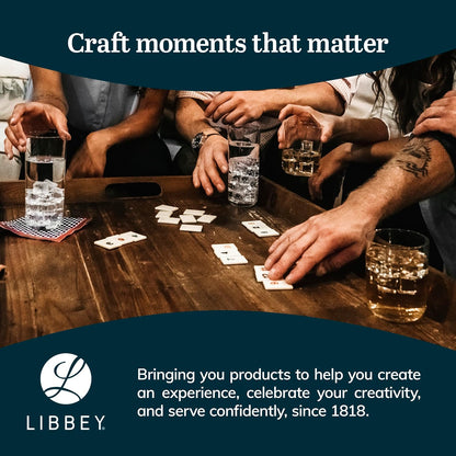 Libbey Preston Tumbler & Rocks Drinking Glasses Set of 16, All-Purpose Cups