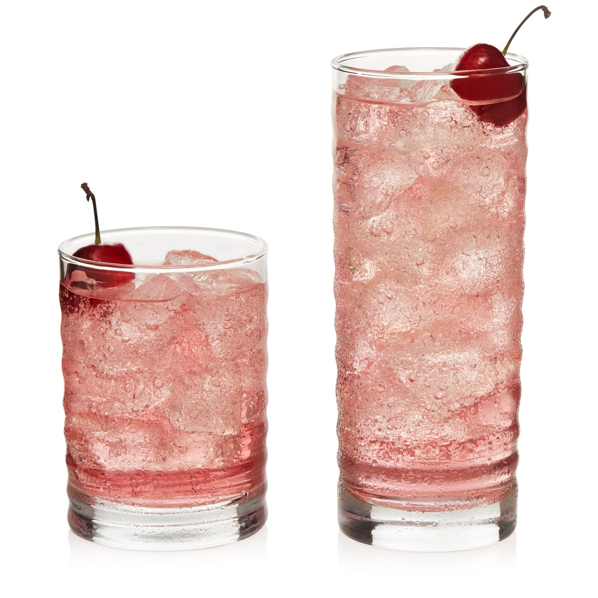 Libbey Polaris Axis Tumbler & Rocks Drinking Glasses Set of 16, Glass Cups