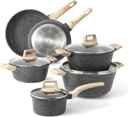 CAROTE 21pcs Pots and Pans Set, Nonstick Cookware Sets, with Egg Pan