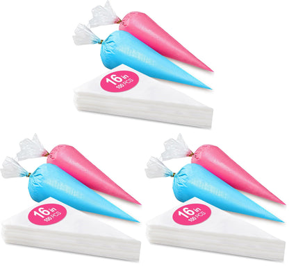Piping Bags and Tips Set, 100Pcs 12 Inch Pastry Bags, Icing Bags Disposable