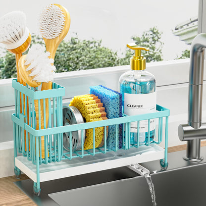 Cisily Sponge Holder for Kitchen Sink, Sink Organizer with Brush Holder