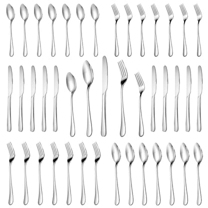 20 Piece Silverware Set Service for 4,Premium Stainless Steel Flatware Set,Mirror Polished Cutlery Utensil Set,Durable Home Kitchen Eating Tableware Set,Include Fork Knife Spoon Set,Dishwasher Safe