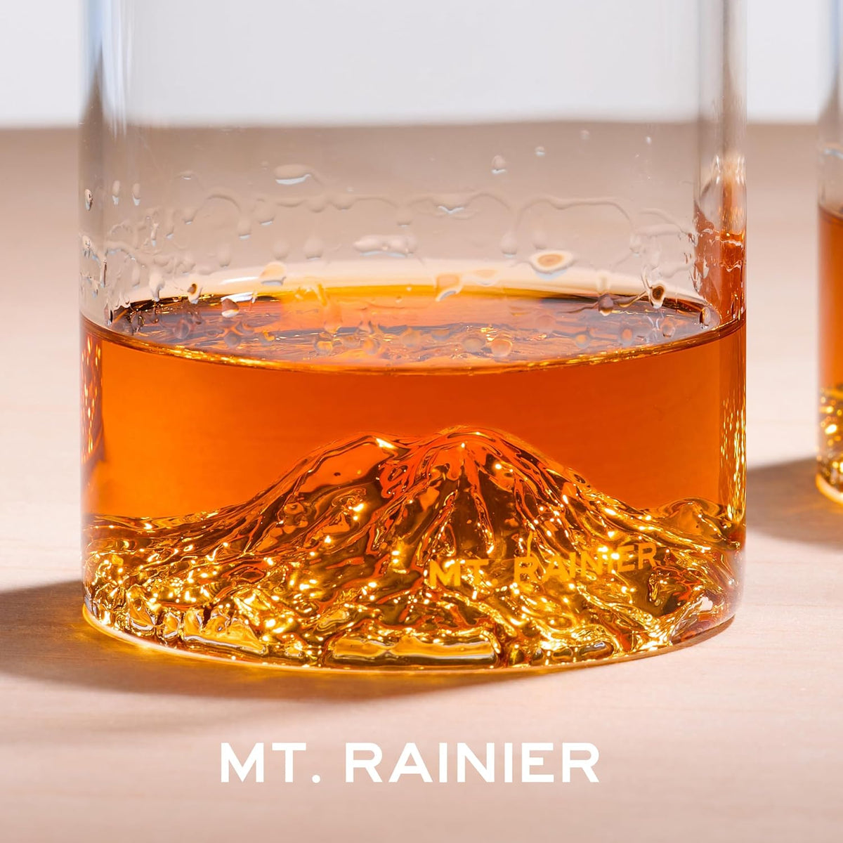 North Drinkware Pacific Northwest Glass Gift Set of 4 — Mountain rocks glasses, Gifts for Men, 9-oz tumbler: Mt. Rainier, Mt. St. Helens, Mt. Hood, Mt. Bachelor
