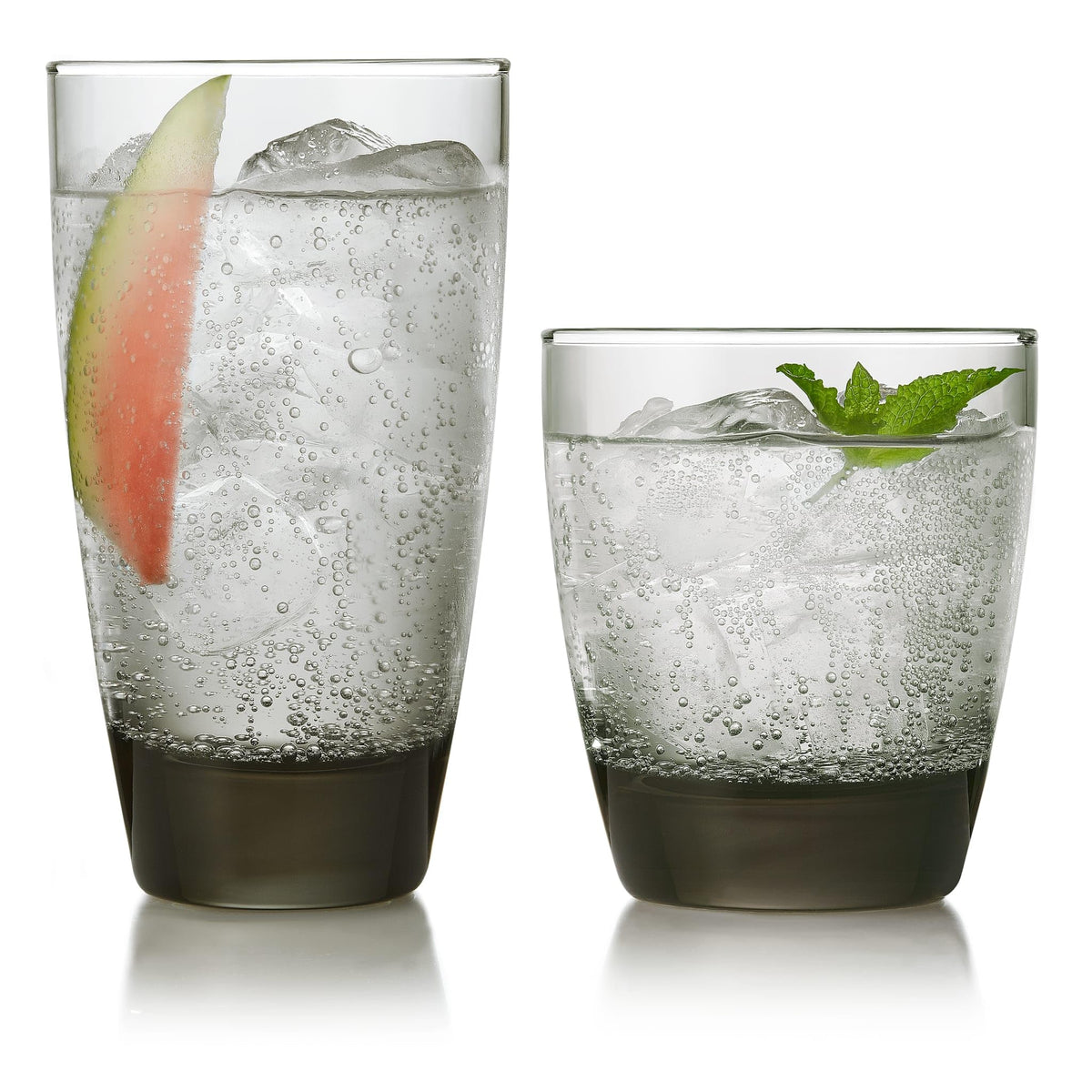 Libbey Polaris Axis Tumbler & Rocks Drinking Glasses Set of 16, Glass Cups