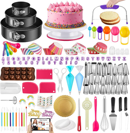 Kootek 700 Cake Decorating Kit Baking Supplies Tools for Beginners & Pros