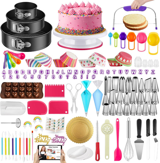 Kootek 700 Cake Decorating Kit Baking Supplies Tools for Beginners & Pros