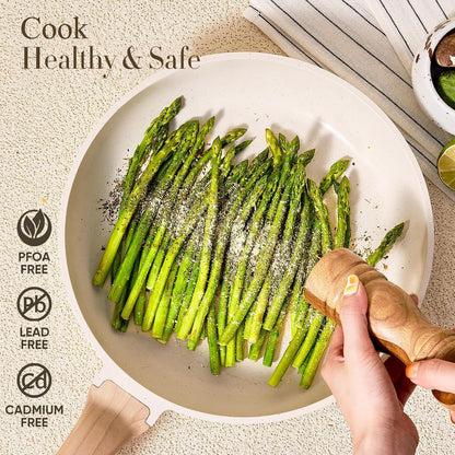CAROTE 21pcs Pots and Pans Set, Nonstick Cookware Sets, with Egg Pan